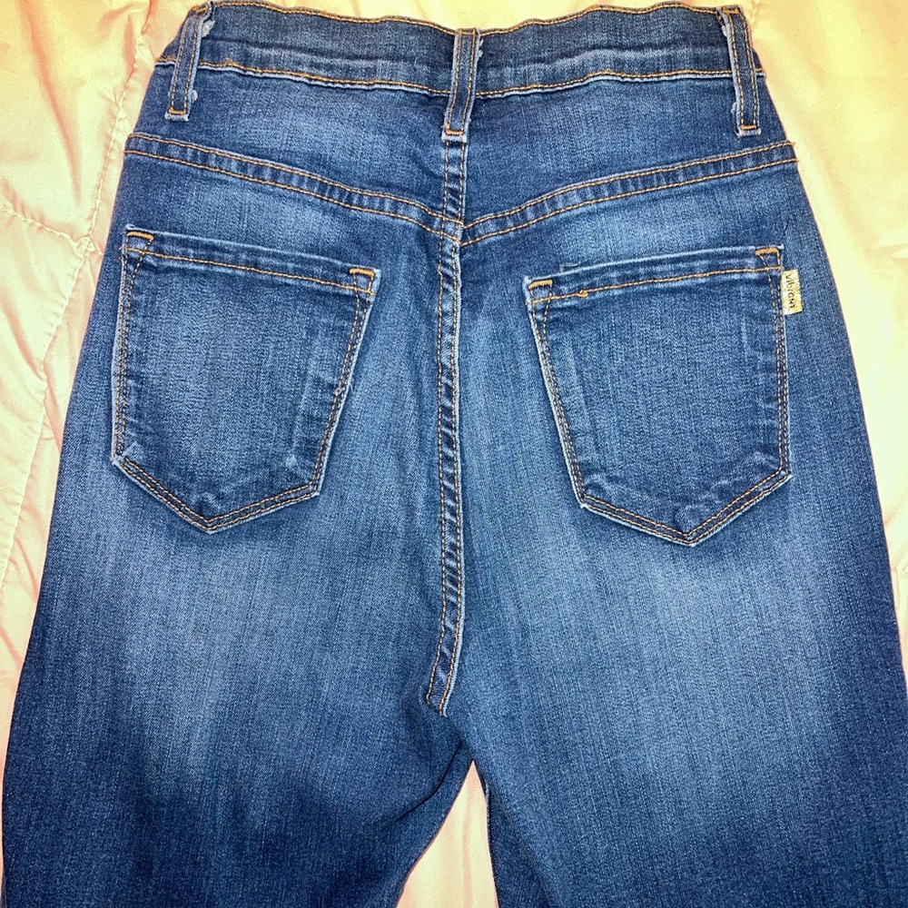 Vibrant MIU Distressed Flare Jeans Size 7 High Rise - Picture 5 of 11